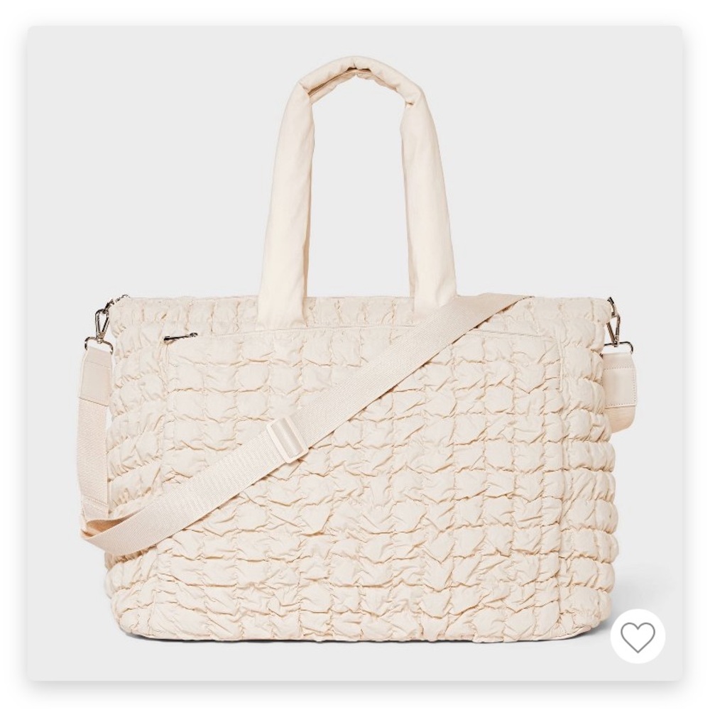 A new day puffer duffel